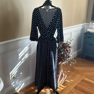 Venus navy polka dot jumpsuit